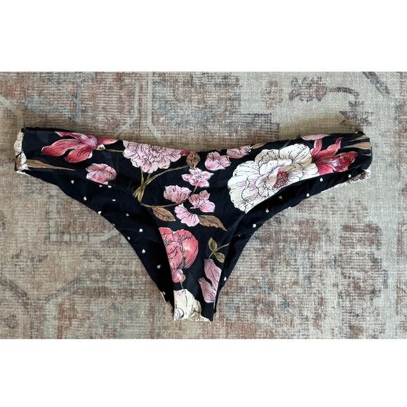 Billabong Sweet Tide Floral Polka Dot Reversible V-Cami /Hipster Bikini Set Med - Picture 8 of 10